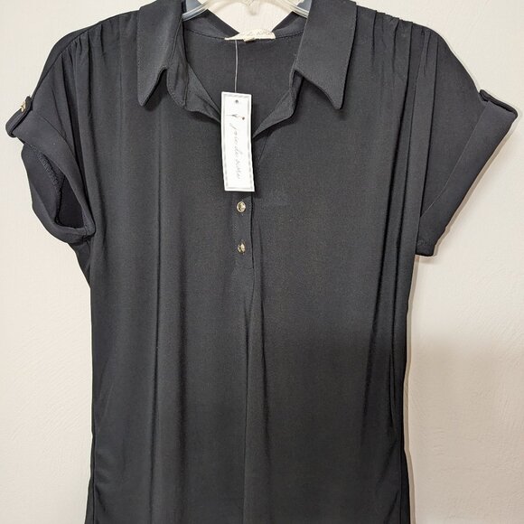 Joie De Vivre Tops - Joie de vivre, Black blouse, size Med, New!